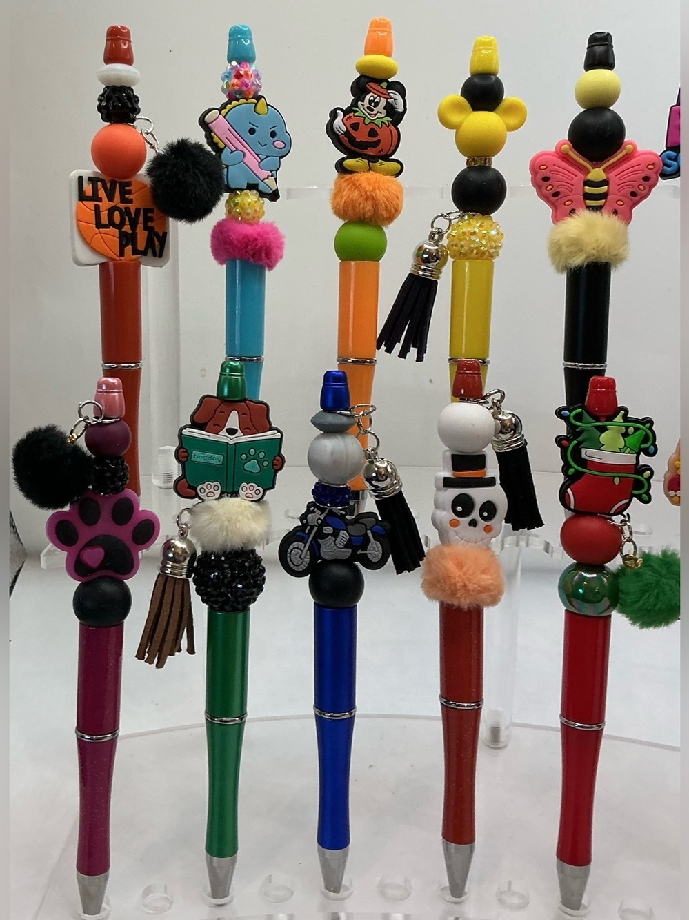 10 KIDS PENS-BEADED HANDMADE RANDOM BUT SUGGESTED - Picture 9 of 13